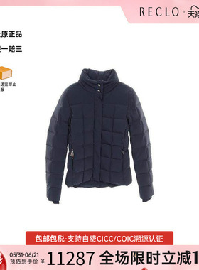 中古Hermes爱马仕女A级95新Jacket夹克外套编织品外套蓝色正品