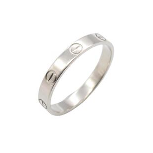 中古Cartier卡地亚男A级95新Love Ring白金戒指银色