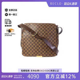 中古LV路易威登男包B级9新Shoulder 防水帆布斜挎包 bag肩包涂层