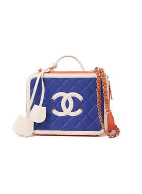中古Chanel香奈儿女包A级95新Vanity Case小化妆盒包牛皮斜挎包