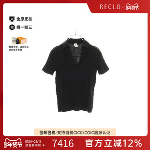 中古Hermes爱马仕女B级9新hermes爱马仕丝绸上衣黑色