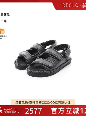 中古Bottega Veneta葆蝶家女B级9新sandals凉鞋牛皮鞋灰色高级