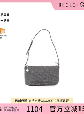 中古Bvlgari宝格丽女包B级9新shoulder bag斜挎包帆布单肩包黑色
