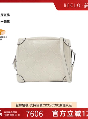 中古GUCCI古驰通用95新626363 1W3AN Bag软盒子包压花老花斜挎包