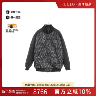 中古Fendi芬迪男A级95新Jacket夹克外套编织品外套黑色