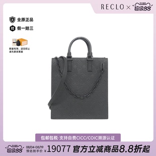 中古LV路易威登通用95新Sac Plat 2020SS琴谱包小牛皮老花斜挎包