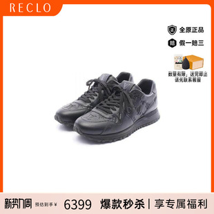 黑色reclo正品 中古LV路易威登男A级95新sneakers运动鞋 牛皮鞋