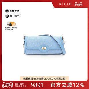 中古Gucci古驰女包A级95新shoulder bag斜挎包帆布单肩包蓝色正品