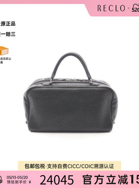 中古Hermes爱马仕女包A级95新handbag手提包牛皮手提包黑色