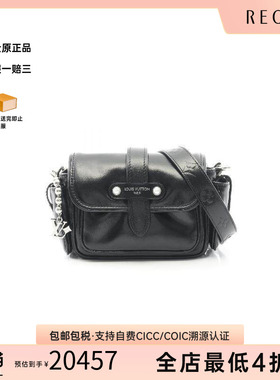 中古LV路易威登男包A级95新Shoulder bag肩包牛皮斜挎包黑色