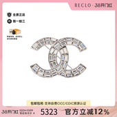 中古Chanel香奈儿女A级95新brooch胸针不锈钢胸针银色