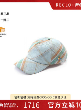 中古Vivienne Westwood薇薇安男S级99新cap帽帆布帽子蓝色