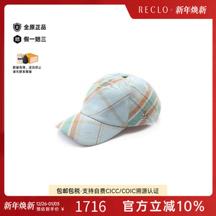 中古Vivienne Westwood薇薇安男S级99新cap帽帆布帽子蓝色