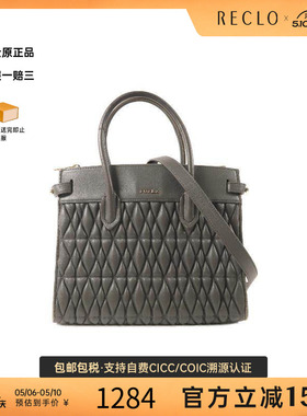 中古Furla芙拉女包B级9新shoulder bag斜挎包羊皮斜挎包灰色