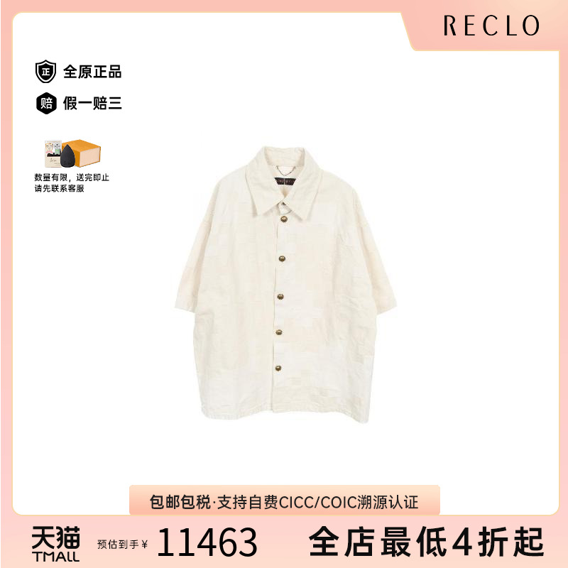 中古LV路易威登男A级95新Jacket夹克外套棉上衣浅褐色高级感RECLO