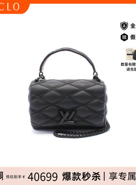 中古LV路易威登女包A级95新handbag手提包牛皮斜挎包黑色RECLO