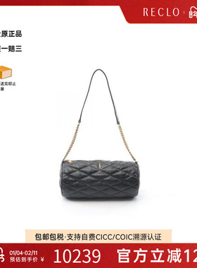 中古YSL圣罗兰女包A级95新Shoulder bag肩包牛皮单肩包黑色RECLO