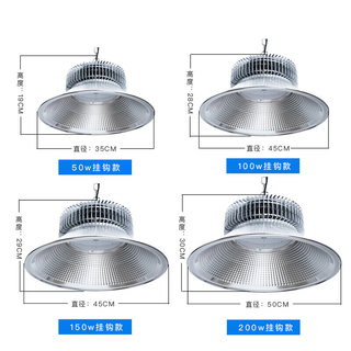 led鳍片超亮工矿灯大功率厂房天棚吊灯工厂车间100瓦仓库照明灯具