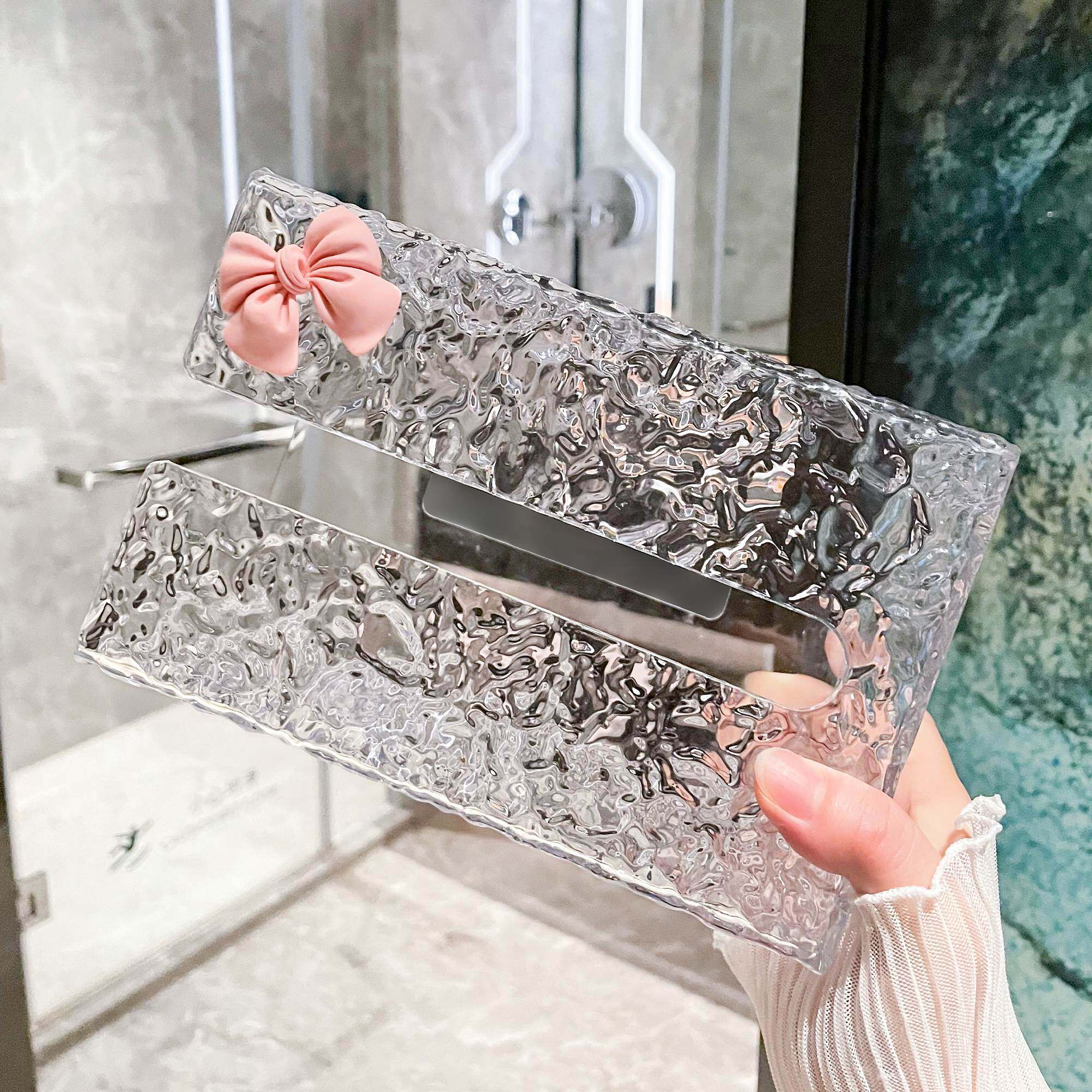 洗脸巾收纳盒壁挂卫生间一次性擦脸巾挂架纸巾盒浴室面巾纸置物架