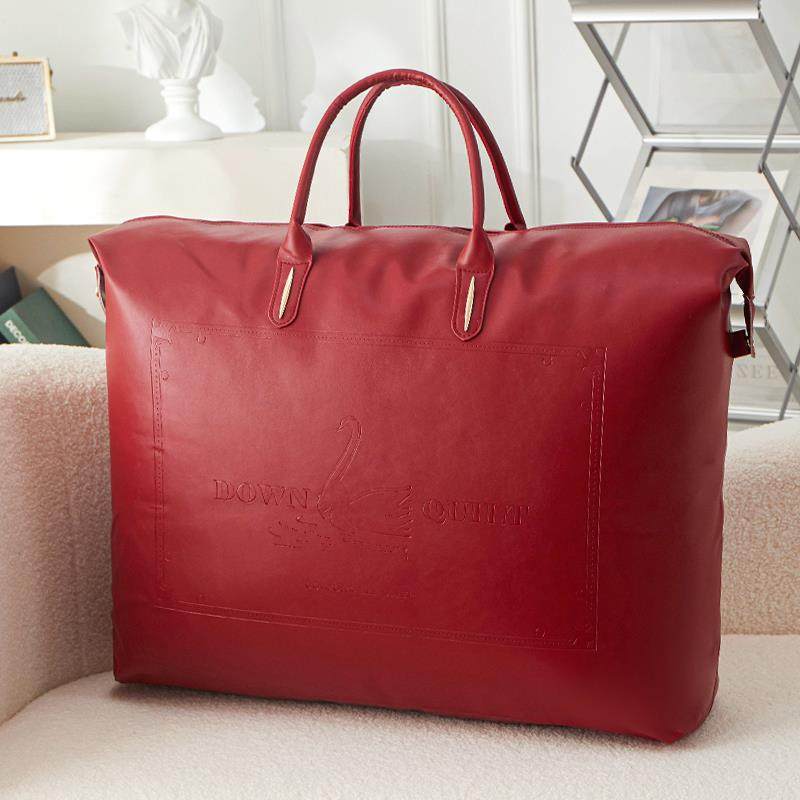 四件套收纳袋结婚被子包装袋婚嫁喜被陪嫁红色手提袋皮革家纺袋子,收纳整理,被子防尘袋,淘宝优惠券,粉丝福利购,淘宝优惠卷