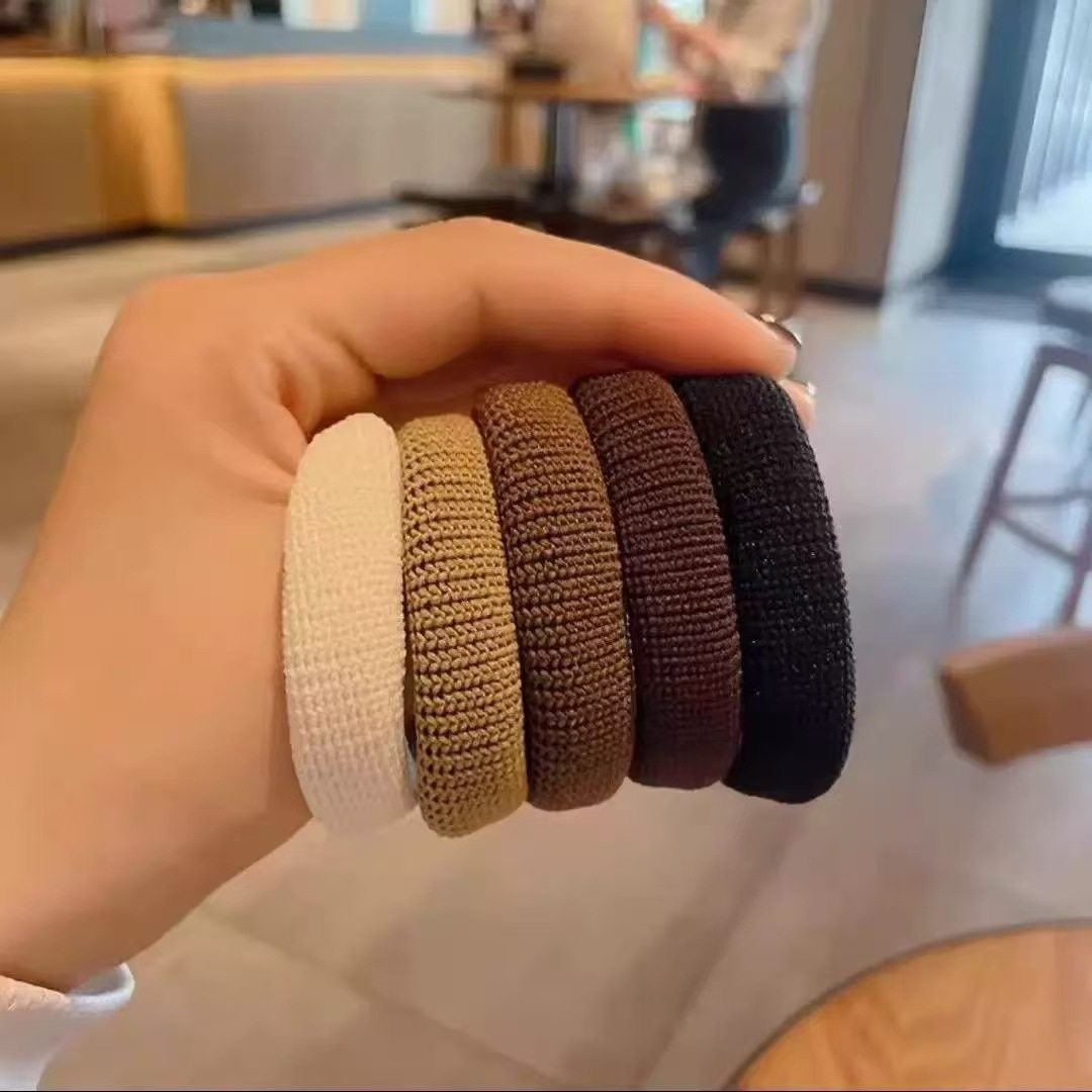 韩版黑色皮套女头绳不勒发高马尾发圈粗发绳2025年新款皮筋扎头,饰品/流行首饰/时尚饰品新,发饰,淘宝优惠券,粉丝福利购,淘宝优惠卷