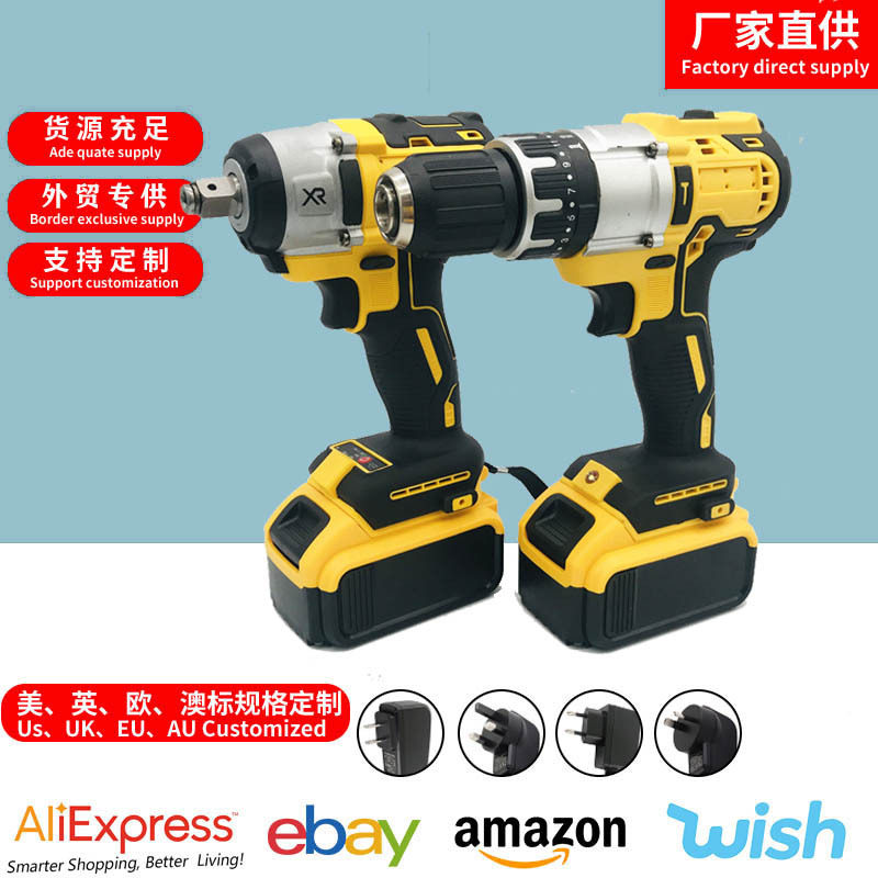 工厂锂电无刷电动扳手工具两件图片