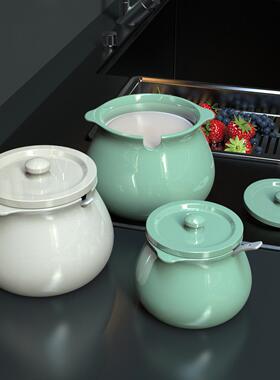 canste罐厨房家用耐高温光面陶瓷猪油红油罐子油泼辣椒子专用带盖