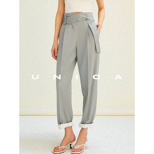 撞色腰扣环_可机洗精纺羊毛腔调西装 UNICA 裤 惊喜五折