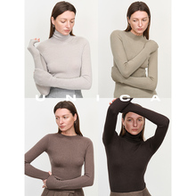 UNICA/秋冬双倍双股加厚BIELLA TEC120s可机洗羊毛秋冬厚版打底衫