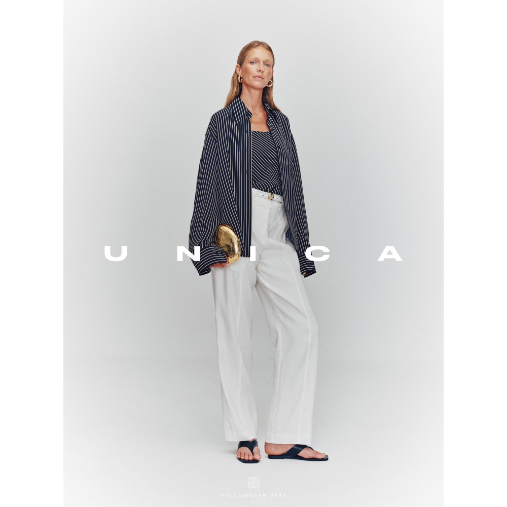UNICA/双面条纹吊带衬衫套装