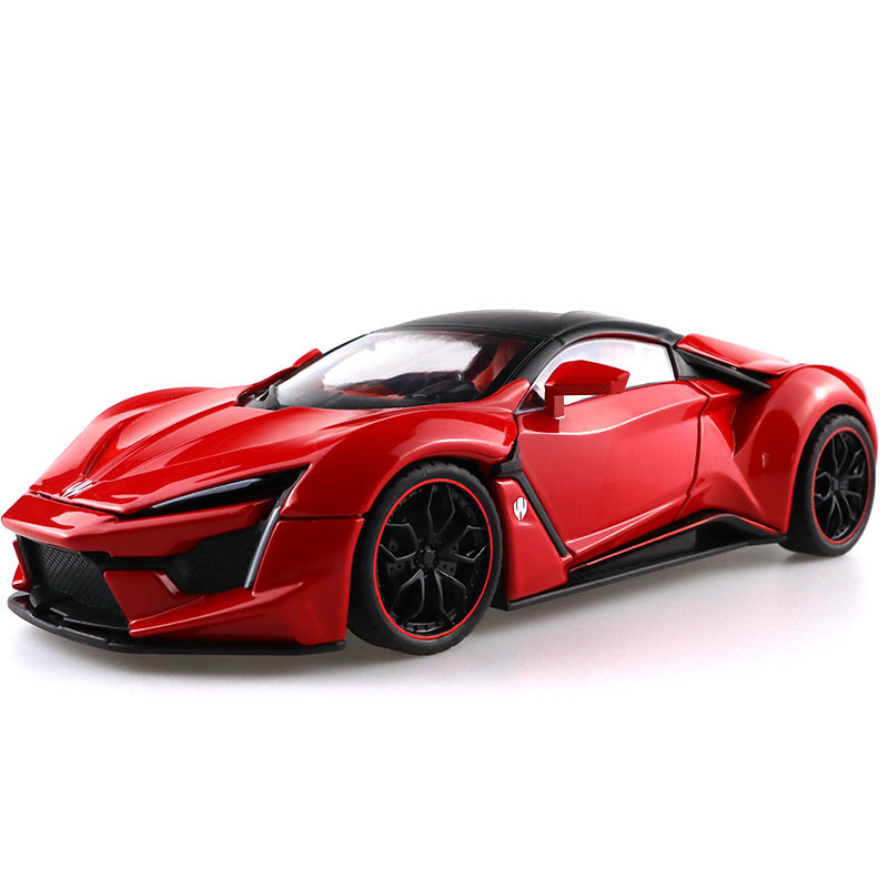 仿真1:24莱肯合金汽车金属模型速度与激情带声光回力玩具摆件礼物