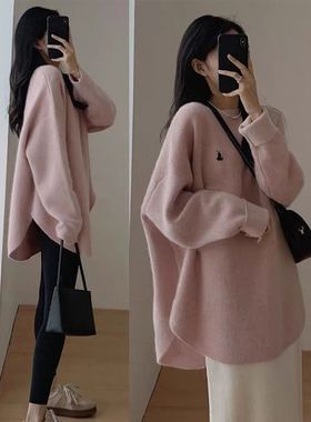 加厚德绒打底衫女秋冬内搭中长款遮屁股长袖T恤鲨鱼裤搭配的上衣