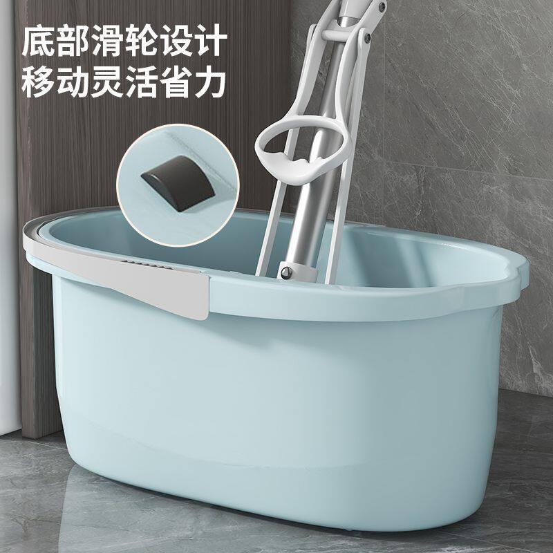 加厚塑料拖把桶挤水桶胶棉拖把清洗桶宽口地拖桶手提长方形拖布桶