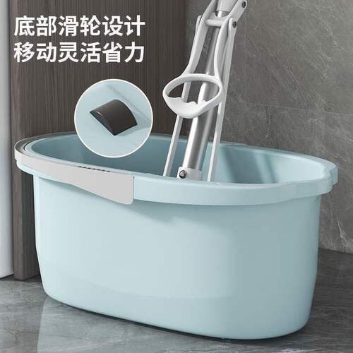 加厚塑料拖把桶挤水桶胶棉拖把清洗桶宽口地拖桶手提长方形拖布桶
