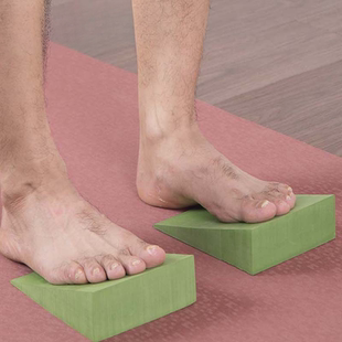 瑜伽砖深蹲楔形块小腿抬高拉伸抬脚跟斜板健身举重训练坡道EVA