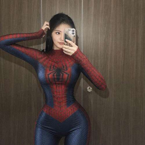 蜘蛛侠紧身衣女生修身显身材cosplay连体衣动漫角色扮演性感风格