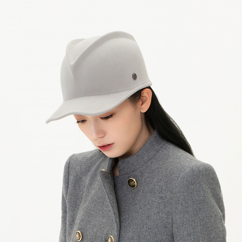 D8D纯色百搭羊毛粘帽