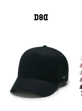 D8D B03 简约黑色春夏男女棒球帽 5080帽型 高顶硬顶 大头围 帽子