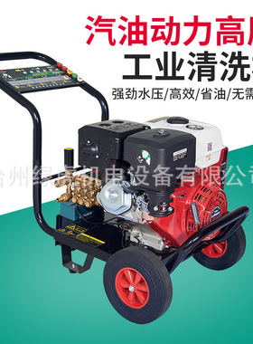 绿虎180公斤压力帆170动力汽油高压清洗机移动上门洗车除锈设备