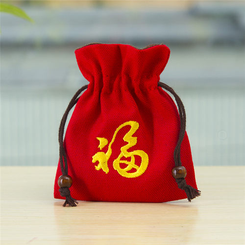 红色刺绣福袋空袋礼品袋首饰袋子