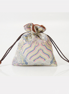 珠宝首饰精致福袋手工刺绣锦囊高档文玩布袋子双层束口抽绳收纳袋