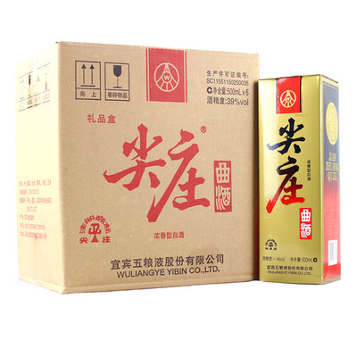 尖庄曲酒白标39度500ml*6纯粮
