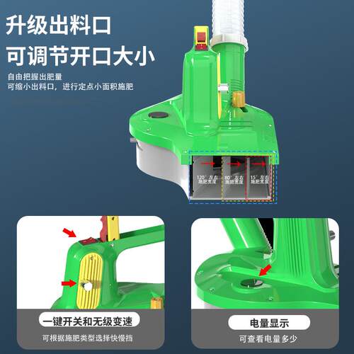 新款电动施肥器撒化肥鱼塘投饵机撒肥料背负式多功能懒人施肥