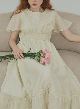 idem 收腰显瘦宽松舒适短袖连衣裙甜美风