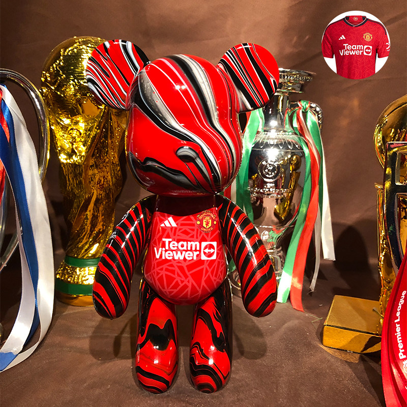 曼联球队流体熊【33cm】球队周边摆件纯手工制作球衣配色私人订制,运动/瑜伽/健身/球迷用品,球迷用品,淘宝优惠券,粉丝福利购,淘宝优惠卷