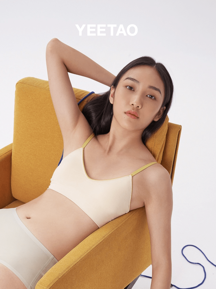 以桃无钢圈文胸薄款复古舒适