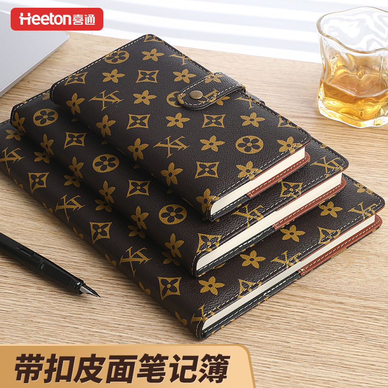 heetonB5时尚笔记本本子送礼精致高颜值礼物可插笔A5记事本复古办公文具口袋本带扣文艺ins日记本手帐本
