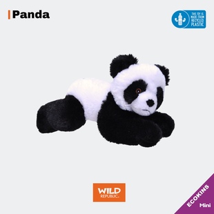 趴趴熊猫毛绒美国WildRepublic回收塑料环保自然治愈玩偶正品 玩具