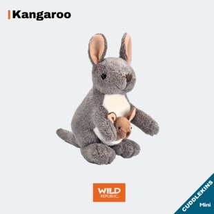 袋鼠美国WildRepublic仿真mini毛绒玩具自然治愈陪伴玩偶礼物