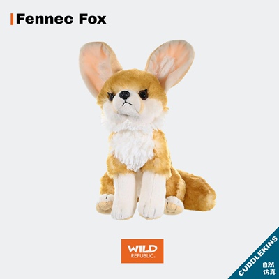 耳廓狐仿真毛绒美国WildRepublic动物玩偶自然科普教具